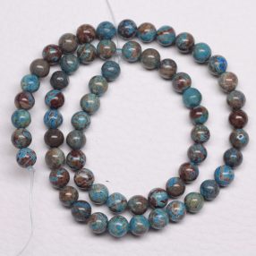   Azúrjáspis (festett) ásványgyöngy - 6,5mm-es golyó - 1db