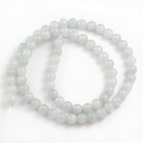   "Jáde" (festett halvány kékesszürke) ásványgyöngy - 6mm-es golyó - 1db