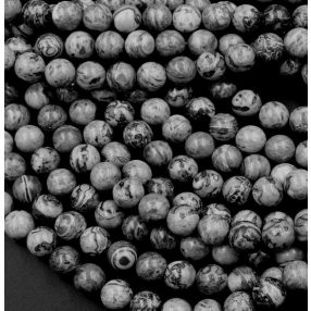 Térképjáspis ásványgyöngy - 6mm-es golyó - 1db