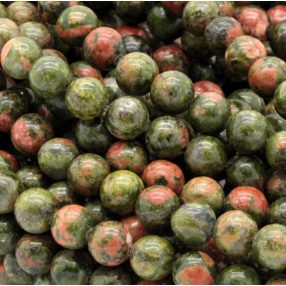 Unakit ásványgyöngy - 6mm-es golyó -  1db