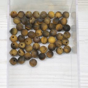   Tigrisszem, MATT csiszolású ásványgyöngy - 6mm-es golyó - 1db