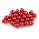 Kagylógyöngy (shell pearl), piros - 8mm-es golyó - 1db