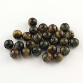 Sólyomszem (barnás) ásványgyöngy - 8mm-es golyó - 1db