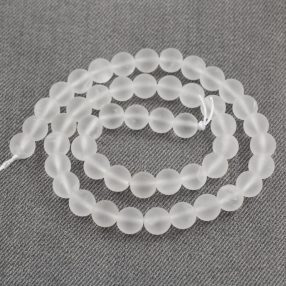   Hegyikristály (A minőségű), MATT csiszolású ásványgyöngy - 8mm-es golyó - 1db