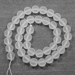   Hegyikristály (A minőségű), MATT csiszolású ásványgyöngy - 10mm-es golyó - 1db