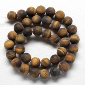   Tigrisszem, MATT csiszolású ásványgyöngy - 10mm-es golyó - 1db
