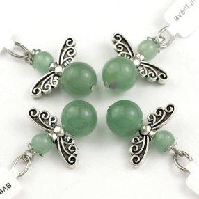 Aventurin ásványmedál - 2cm-es angyal / tündér