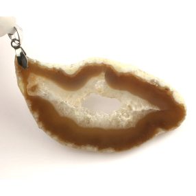 Achát (festett) ásványmedál - 6,5x3,5cm-es szelet