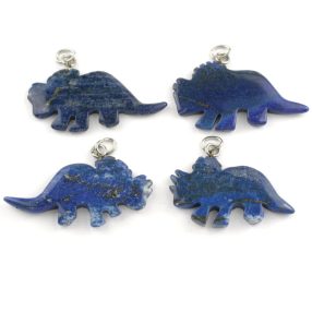 Lápisz lazuli ásványmedál - 2x4cm-es dínó