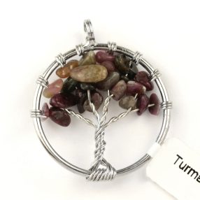 Turmalin életfa medál - 3cm-es
