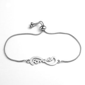   Nemesacél végtelen "Forever" állítható méretű karkötő