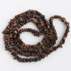   Tigris-, macska-, sólyomszem - vegyes ásvány splitter / szemcse - gömbölyített szemű - kb. 80cm-es szál