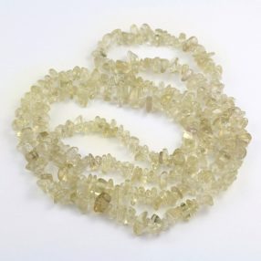 Citromkvarc ásvány splitter / szemcse - kb. 80cm-es szál