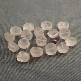 Rózsakvarc ásványgyöngy - 12,5x8mm-es rózsa - 1db