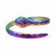Nemesacél gyűrű, szivárvány színű - állítható méretű - kígyó