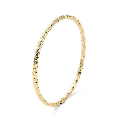 Nemesacél 1mm szélességű karikagyűrű, 18k aranyozott - 17mm