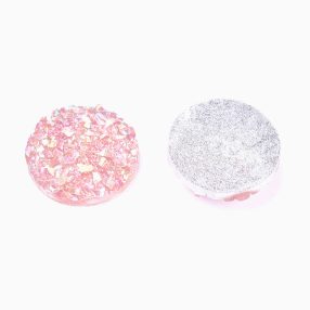 Epoxy drúza kaboson - 12mm - világos rózsaszín - AB