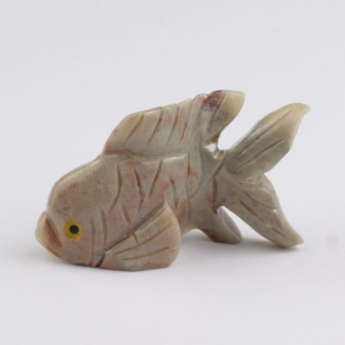 Zsírkőből faragott hal szobor - kicsi - kb. 3x5x1,5cm-es