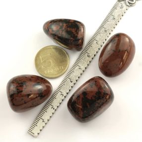 Mahagóni obszidián marokkő 2,5-3cm /db