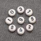 Akril szám gyöngy - 7x3mm-es - 4