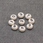 Akril szám gyöngy - 7x3mm-es - 4
