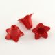 Akril virág (harangvirág) - 12x17mm-es telt piros