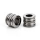 Nemesacél 10x12mm-es cső köztes gyöngy - furat: 6,2mm