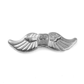 Nemesacél 30x8,5x3,5mm-es angyalszárny köztes gyöngy