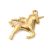 Nemesacél medál / fityegő - 26x24x4mm-es 18k aranyozott unikornis pegazus