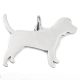 Nemesacél medál - 21,5x30,5x1mm-es kutya