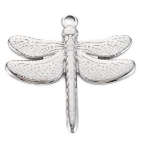 Nemesacél medál / fityegő - 12x8x1mm-es szitakötő