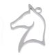 Nemesacél medál / fityegő - 22x17x1mm-es lófej