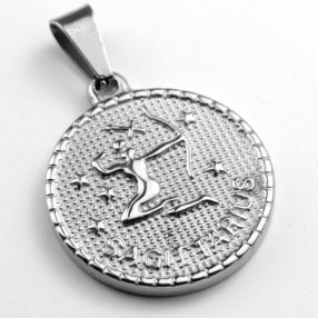   Nemesacél medál - 29x25x3mm-es csillagjegy / horoszkóp - nyilas