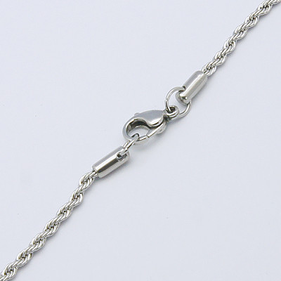 Nemesacél csavart nyaklánc - 2,5mm széles, kb. 51cm hosszú