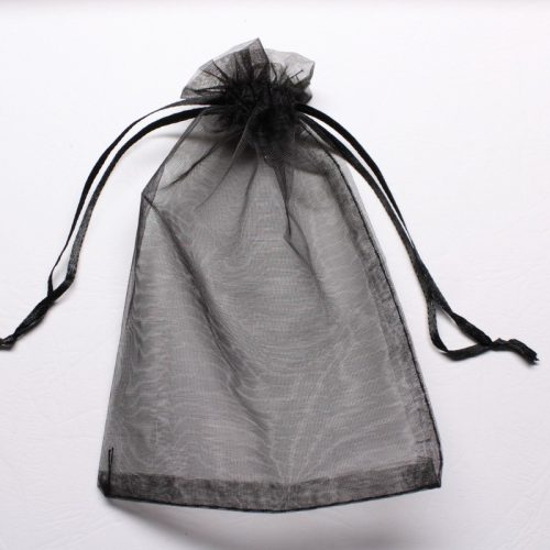 Organza ajándéktasak kb. 9x12cm-es fekete