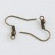 Antik bronz színű akasztós fülbevaló alap - 1 pár (2db)