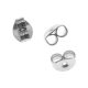 Ródium színű, 6x4x3mm-es fülbevaló hátsó - 1 pár (2db)