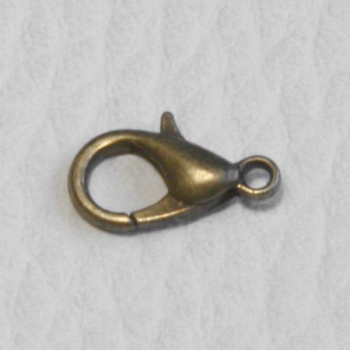 Antik bronz színű, 10mm-es delfinkapocs