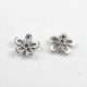 Tibeti stílusú fém gyöngykupak - antik ezüst színű 12x2mm-es