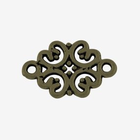   Tibeti stílusú összekötő elem - antik bronz színű 19x13mm-es