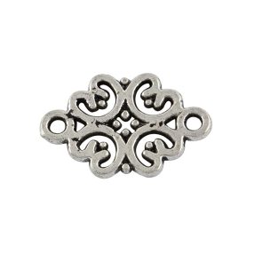   Tibeti stílusú összekötő elem - antik ezüst színű 19x13mm-es