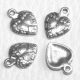 Tibeti stílusú fém medál / fityegő - antik ezüst színű 15x12mm-es szív