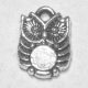 Tibeti stílusú fém medálka / fityegő - antik ezüst színű 14x10mm-es bagoly