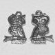 Tibeti stílusú fém medál / fityegő - antik ezüst színű 22x16mm-es bagoly