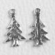 Tibeti stílusú fém medál / fityegő - antik ezüst színű 25x14mm-es karácsonyfa