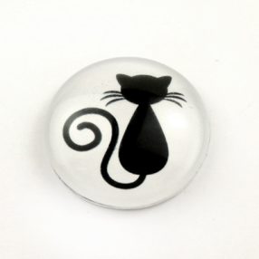   Mintás üveglencse / kaboson (0001) - cica - választható méretben