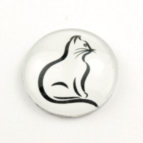   Mintás üveglencse / kaboson (0004) - cica - választható méretben