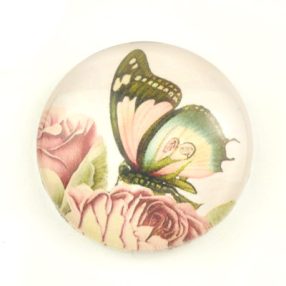   Mintás üveglencse / kaboson (2002) - pillangós - választható méretben