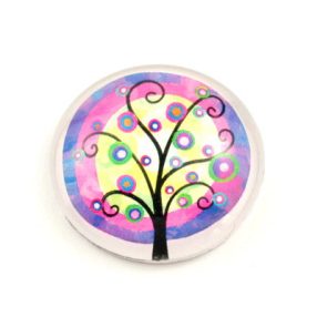   Mintás üveglencse / kaboson (2503) - életfa - választható méretben