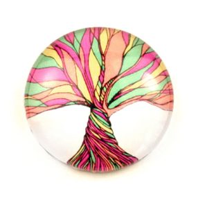   Mintás üveglencse / kaboson (2508) - életfa - választható méretben